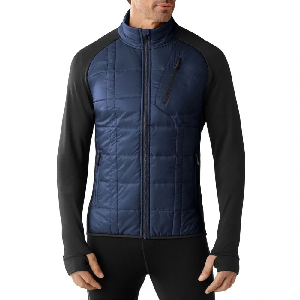 SmartWool Men's Corbet 120 Performance Jacket Merino Wool Blue Gray Size Large